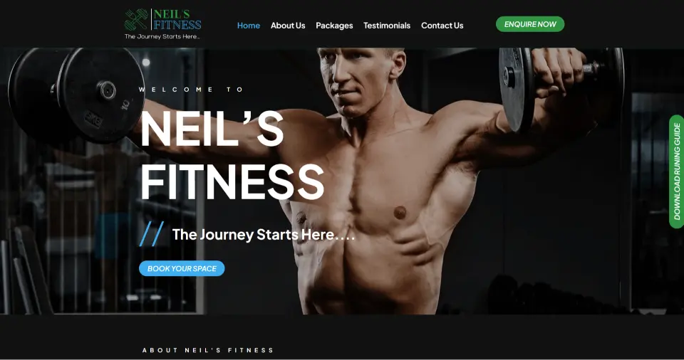Responsive website design created by Ignyte for Neil's Fitness
